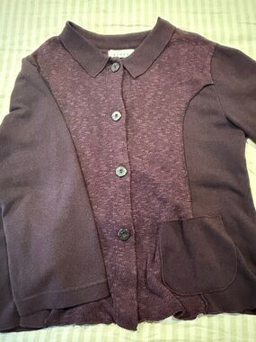 Willow Plum Knit Button-Up Cardigan